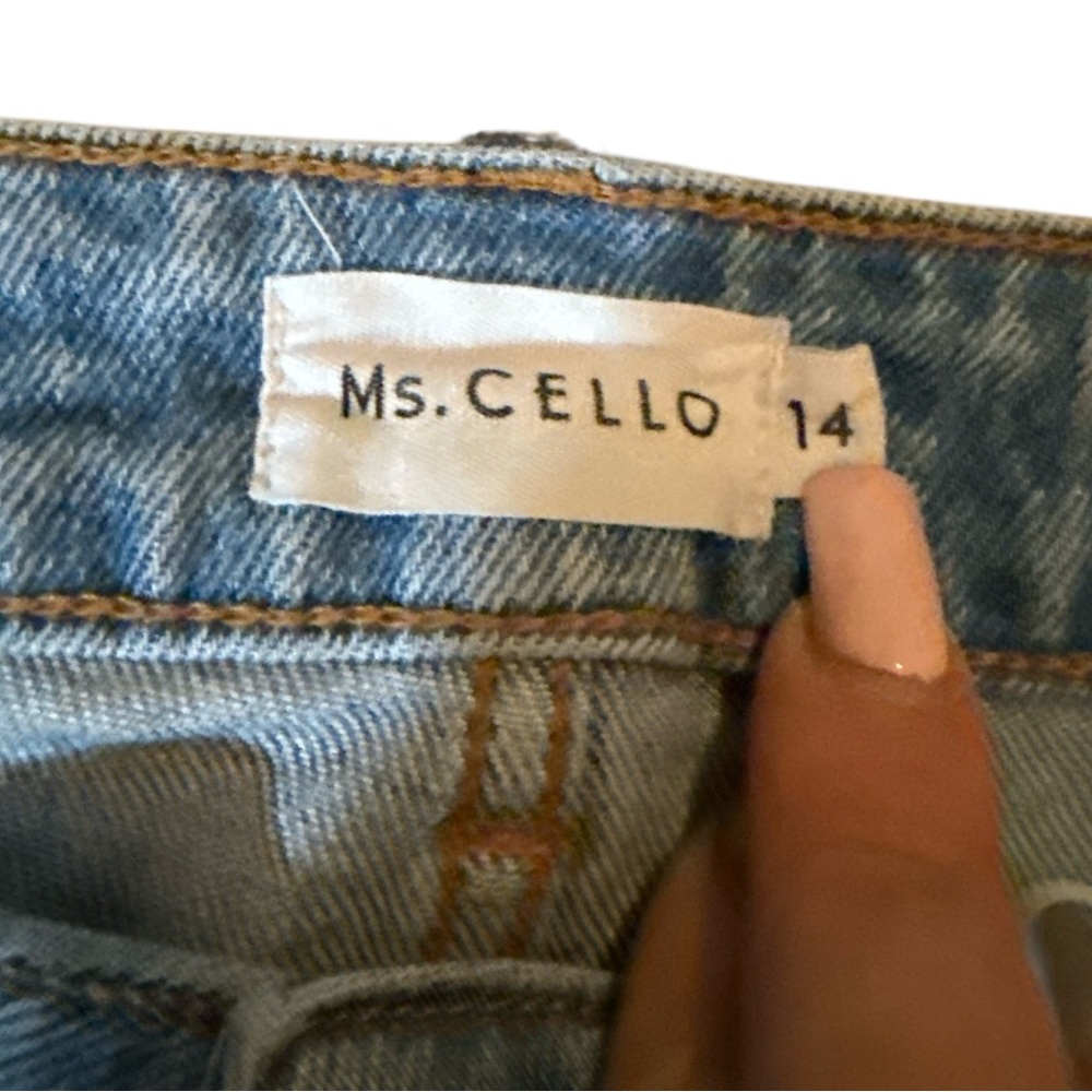 Ms Cello High Rise Slim Straight Jeans Size 14 Blue Stretch Denim - Picture 4 of 8